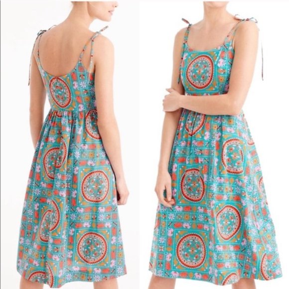 J. Crew Dresses & Skirts - J. Crew Drakes of London Elephant Print Dress Size 8